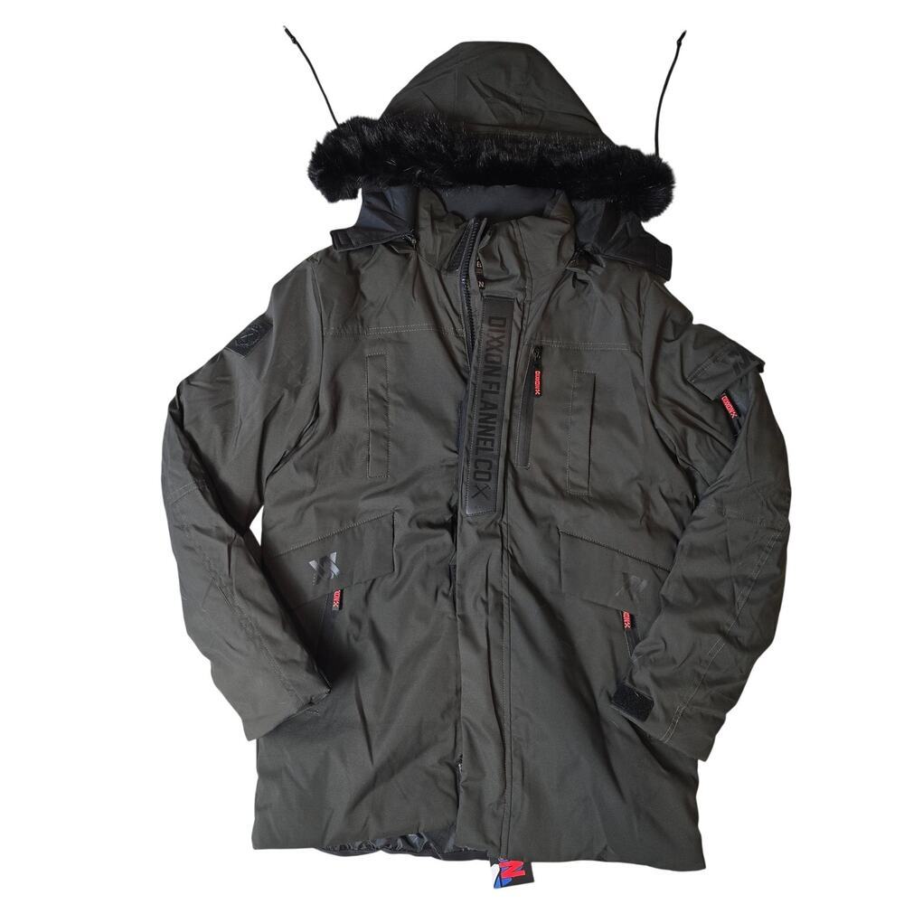 Dixxon Flannel Men's Medium Tundra Parka Hooded Coat Jacket Insulated Green